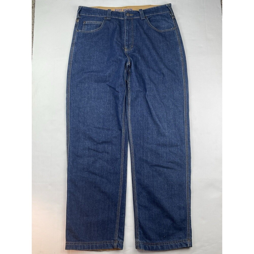 Ruff Hewn Men’s Blue Relaxed Jeans 34x32 Denim